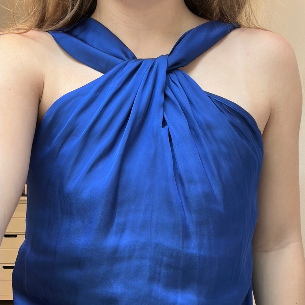 Elegant Blue Sleeveless Top